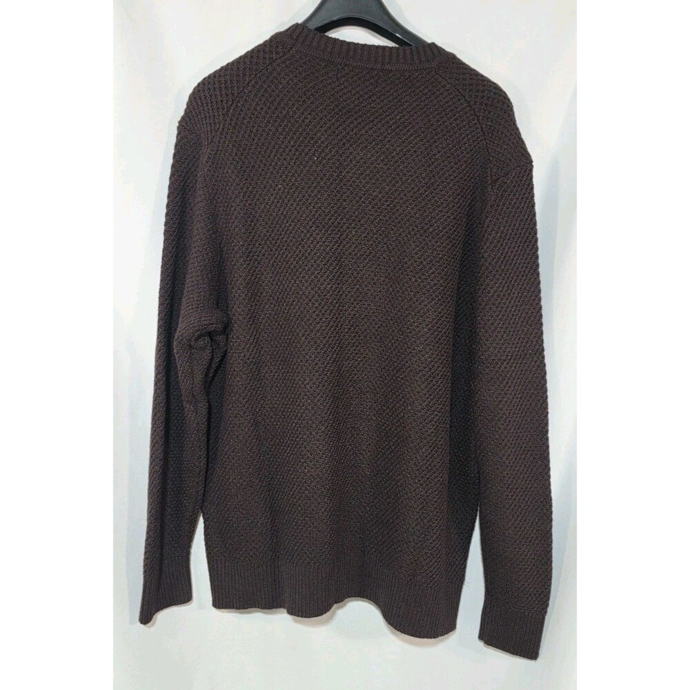 NWT Banana Republic Factory Mens XL Sweater Cozy Textured Knit Brown Crewneck - Picture 3 of 12